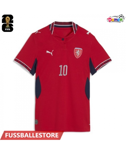 Günstige Tschechische Republik Patrik Schick #10 Heimtrikot Damen WM 2026 Kurzarm